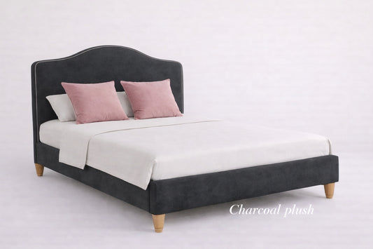 Charcoal Plush Low End Curve Bed