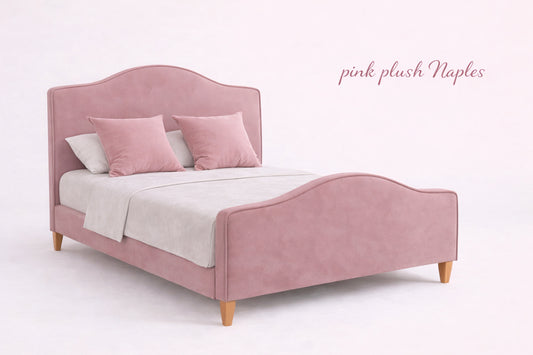 Pink Plush Naples Elias Curved Bed