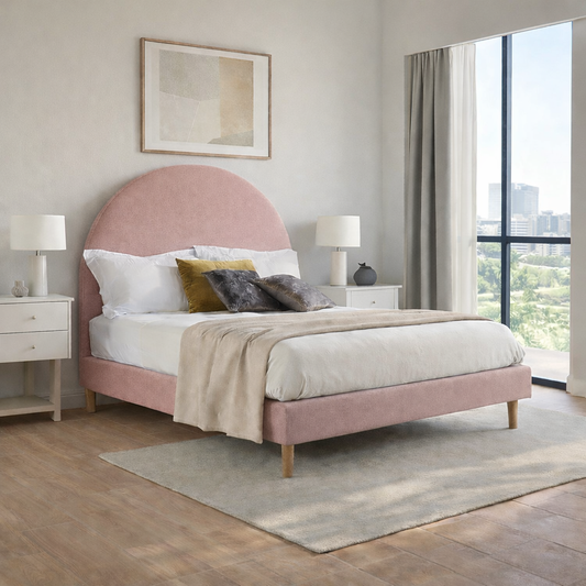 Dusky Pink Moon Bed