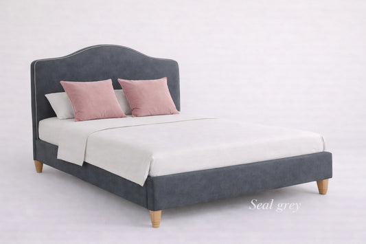 Steel Grey Low End Curved Bed